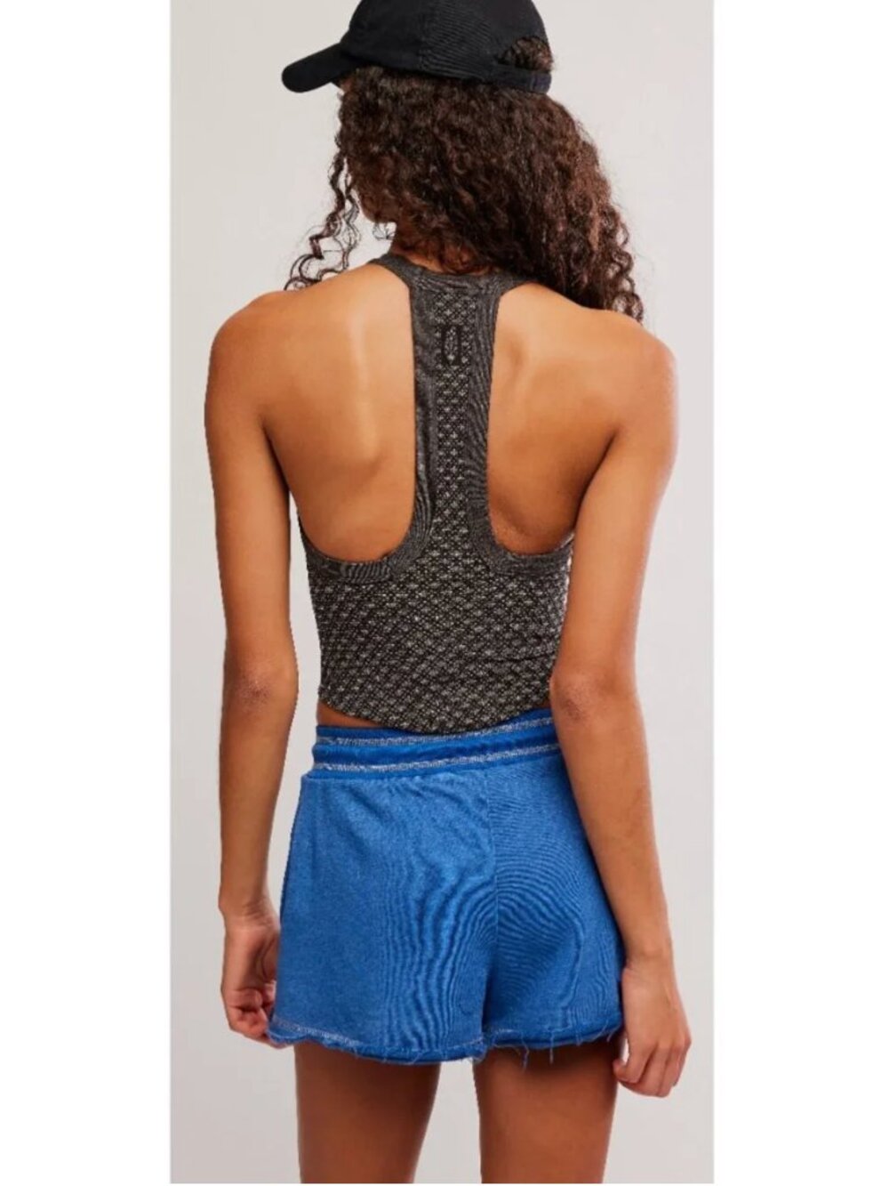 Free People NWT FP MOVEMENT All Clear V-Neck Jacquard Tank / Chocolate - Picture 3 of 7